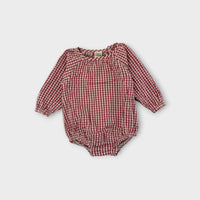 Nature Baby Gingham Romper, Size 00