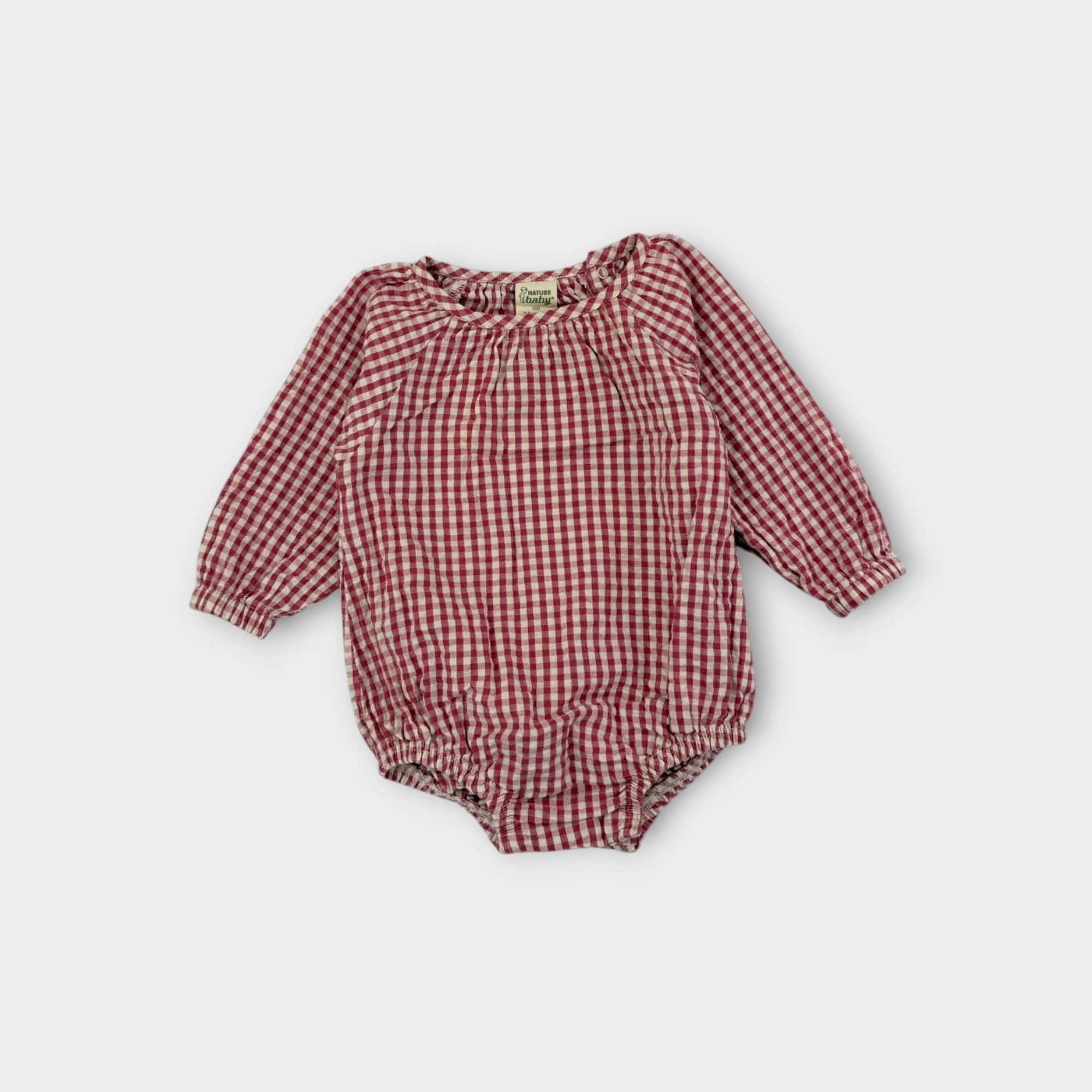 Nature Baby Gingham Romper, Size 00