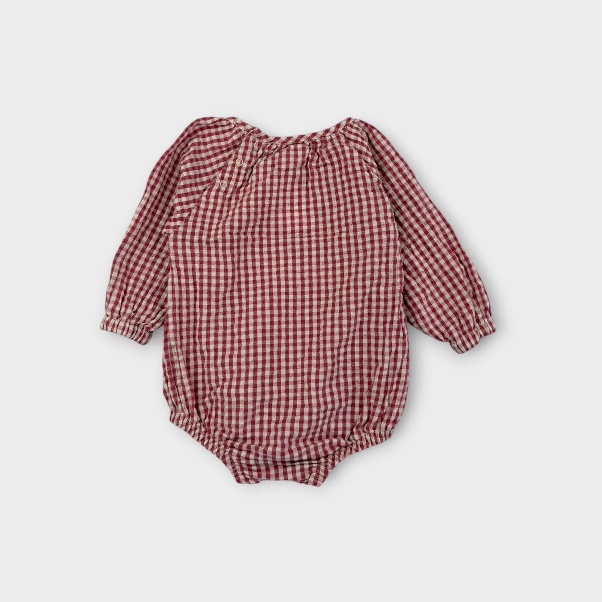 Nature Baby Gingham Romper, Size 00
