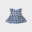Blue Gingham Matching Set, Size 0