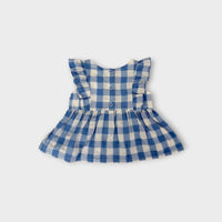 Blue Gingham Matching Set, Size 0