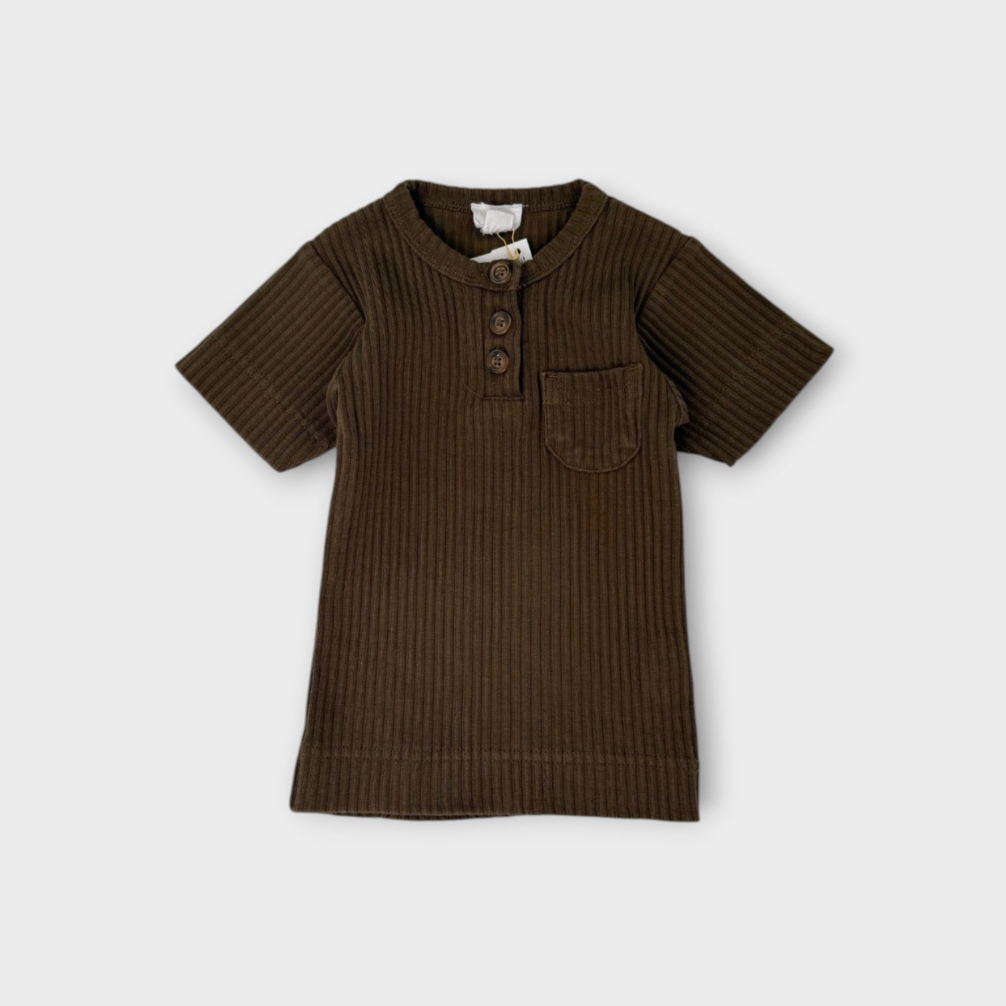 Jamie Kay Olive Ribbed T-Shirt, Size 00
