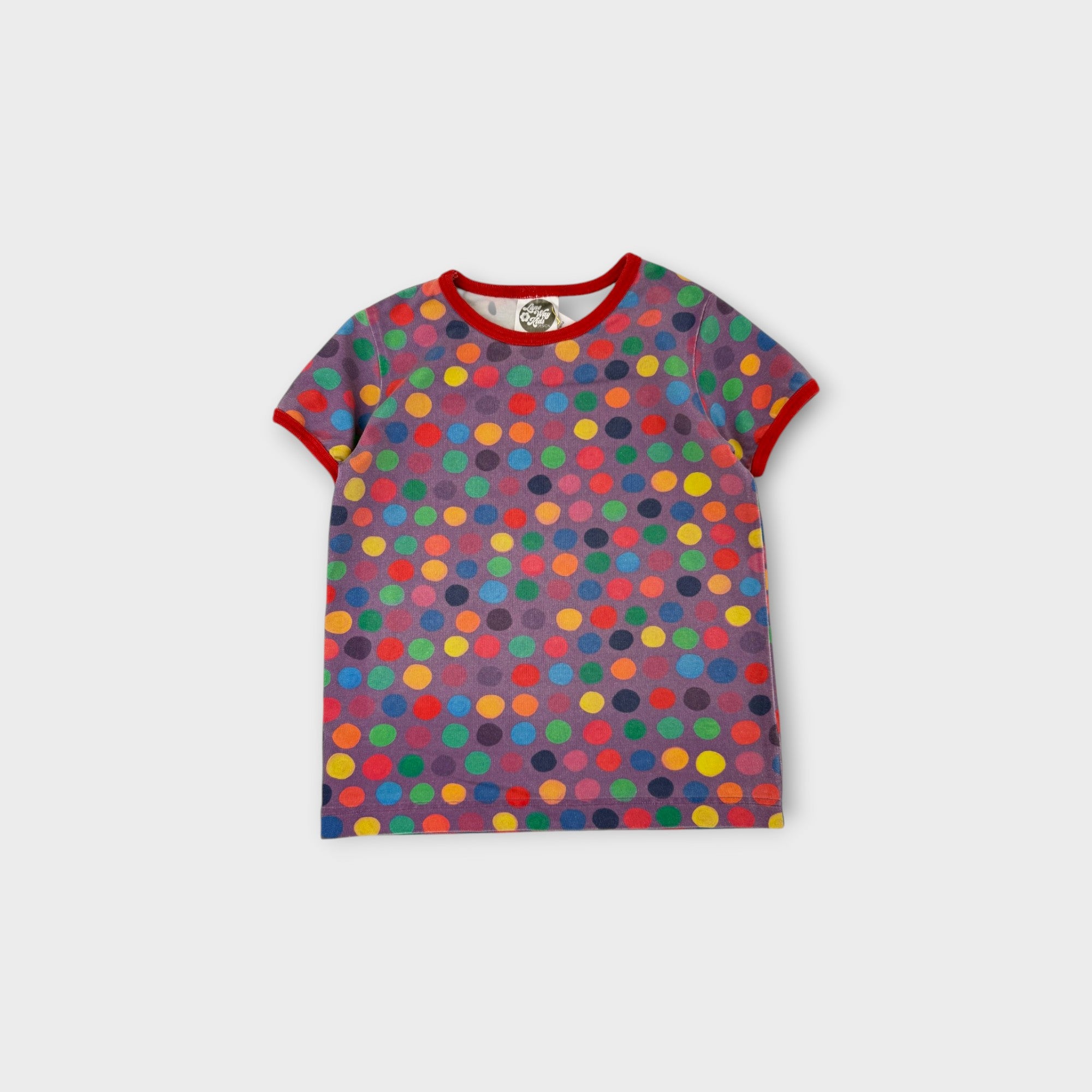 Colourful Polkadot T-Shirt, Size 7