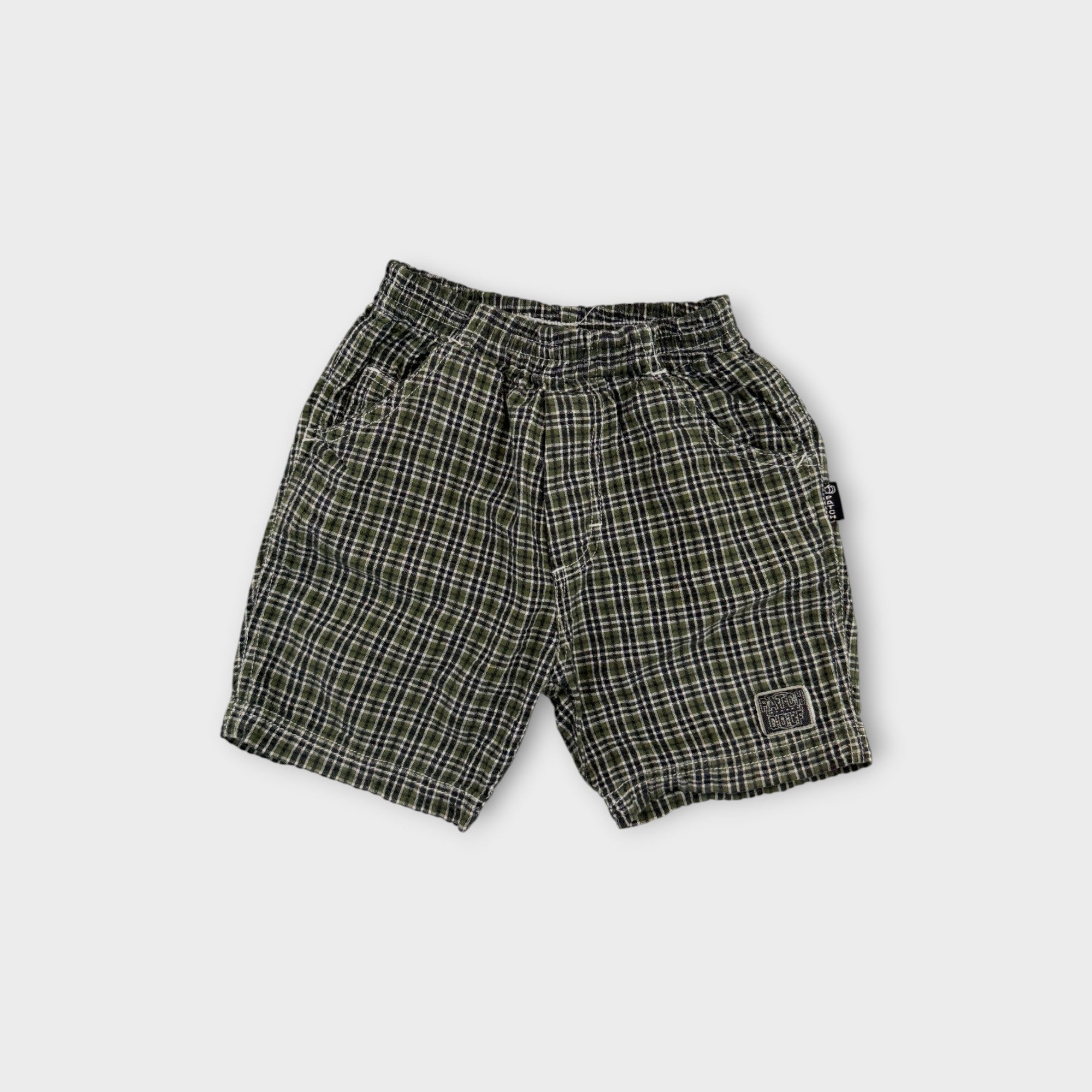 Retro Plaid Pumpkin Patch Shorts, Size 0