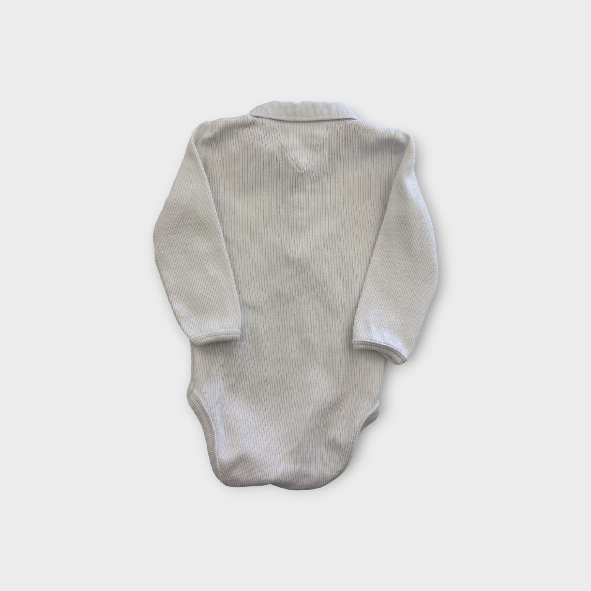 TH White Long Sleeve Collar Bodysuit, Size 00