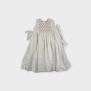 Vintage Fred Bare White Smocked Dress, Size 3