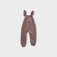 Quincy Mae Blush Knit Overalls, Size 00