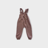 Quincy Mae Blush Knit Overalls, Size 00