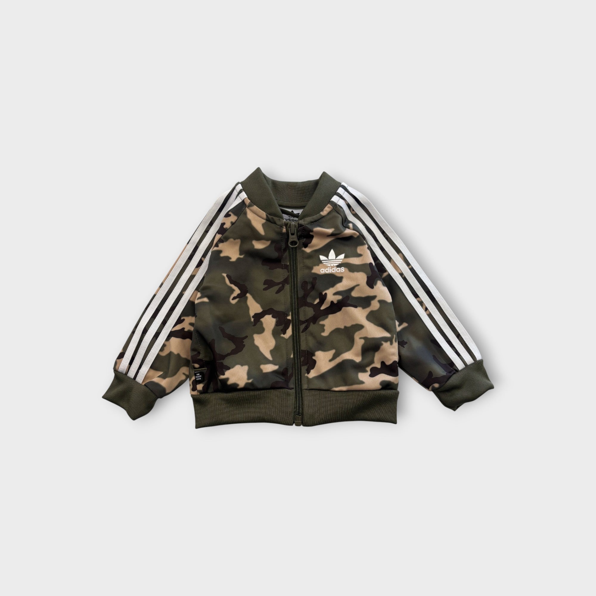 Green Camo Print Tracksuit Set, Size 00