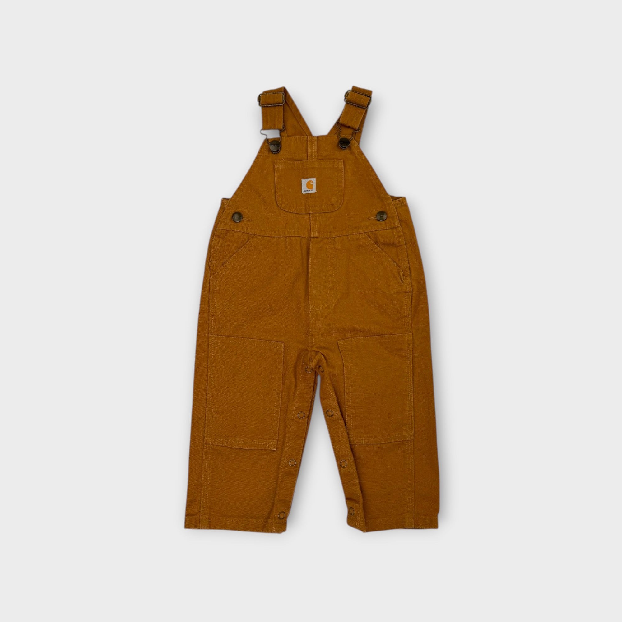 Carhartt Duck Brown Duck Overalls, Size 0