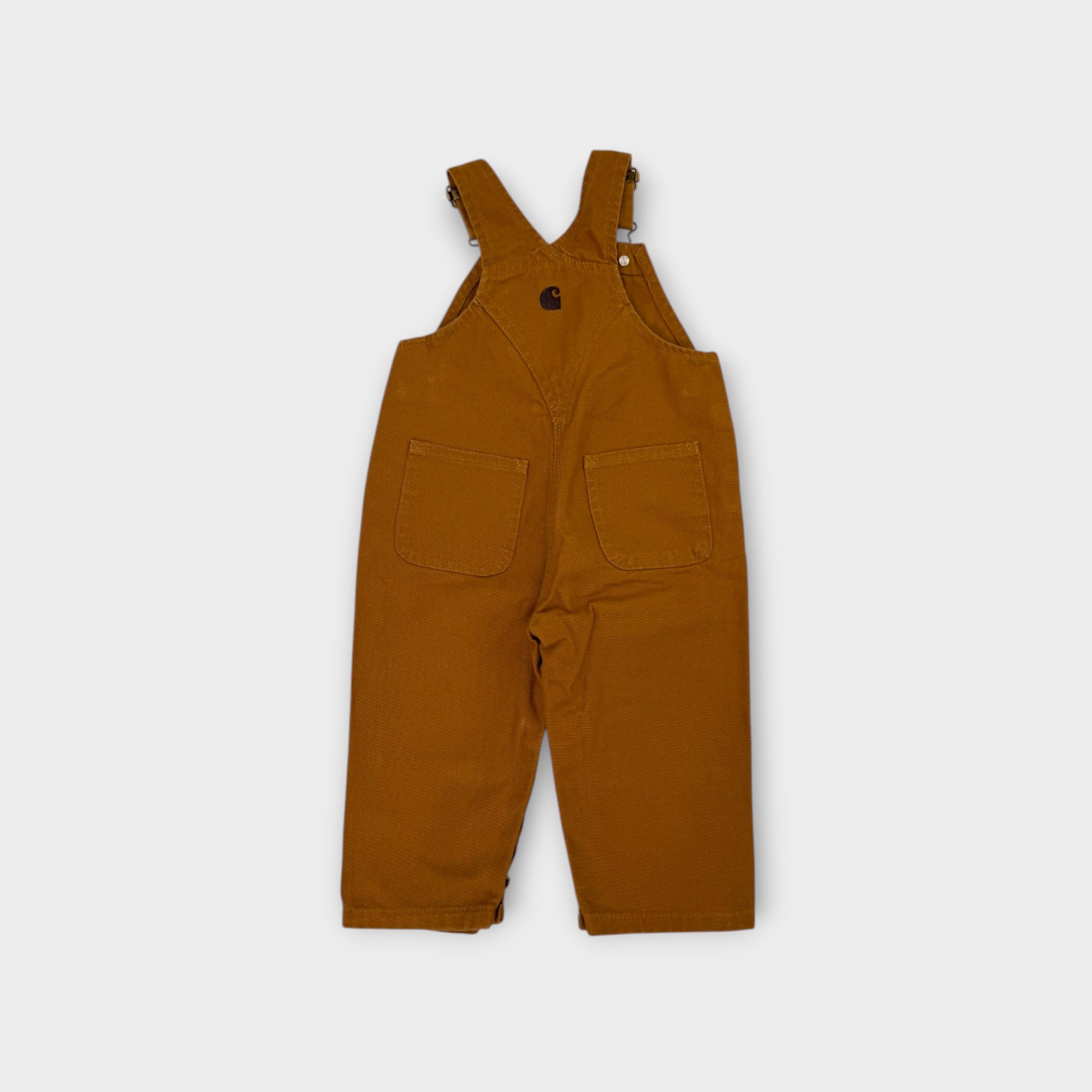 Carhartt Duck Brown Duck Overalls, Size 0
