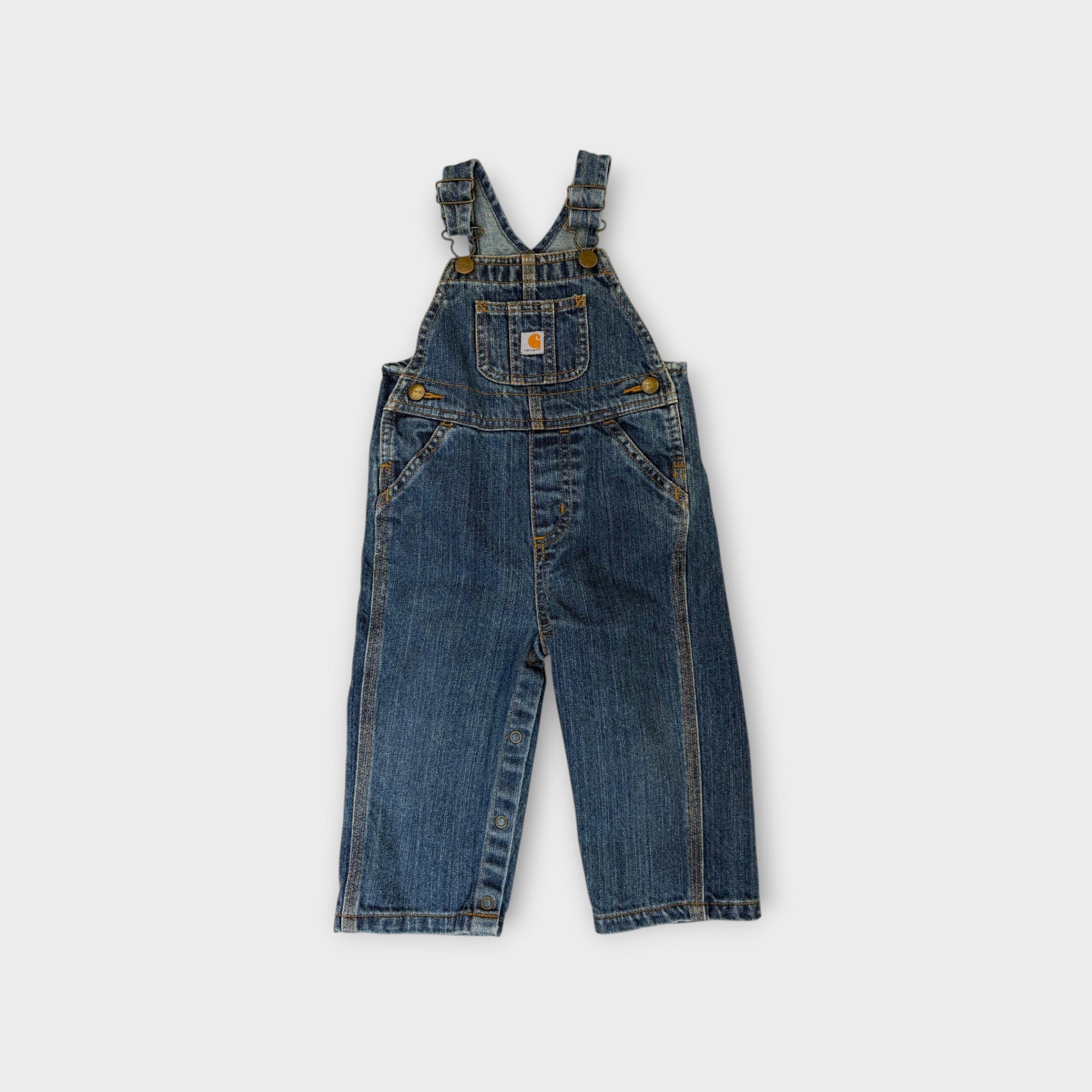 Carhartt Denim Workwear Overalls, Size 0