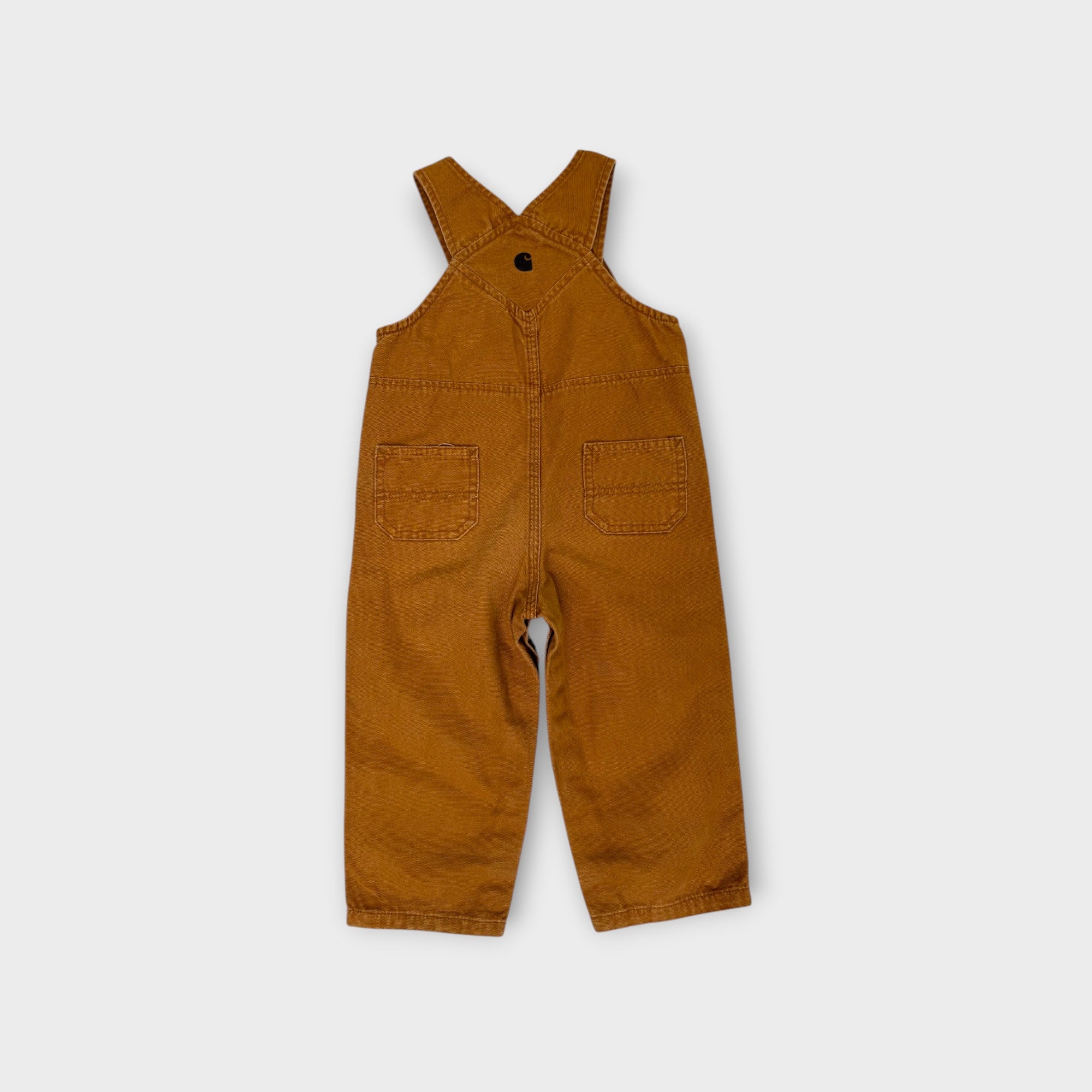 Carhartt Dark Brown Duck Overalls, Size 2
