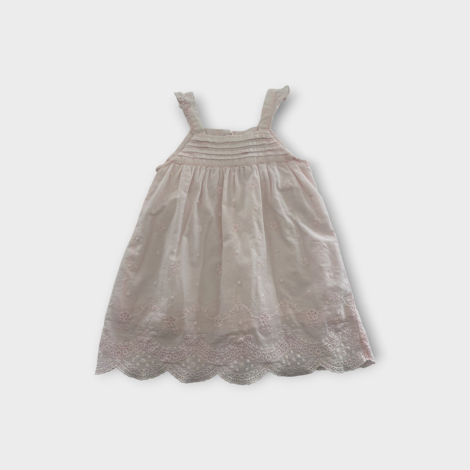 Purebaby Pink Broderie Anglaise Dress, Size 0