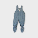 Vintage OshKosh B'Gosh Striped Footed Overalls, Size 00