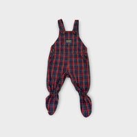 Vintage OshKosh B'Gosh Plaid Footed Overalls, Size 0