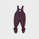 Vintage OshKosh B'Gosh Plaid Footed Overalls, Size 0
