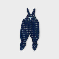 Vintage OshKosh B'Gosh Flower Print Footed Overalls, Size 0