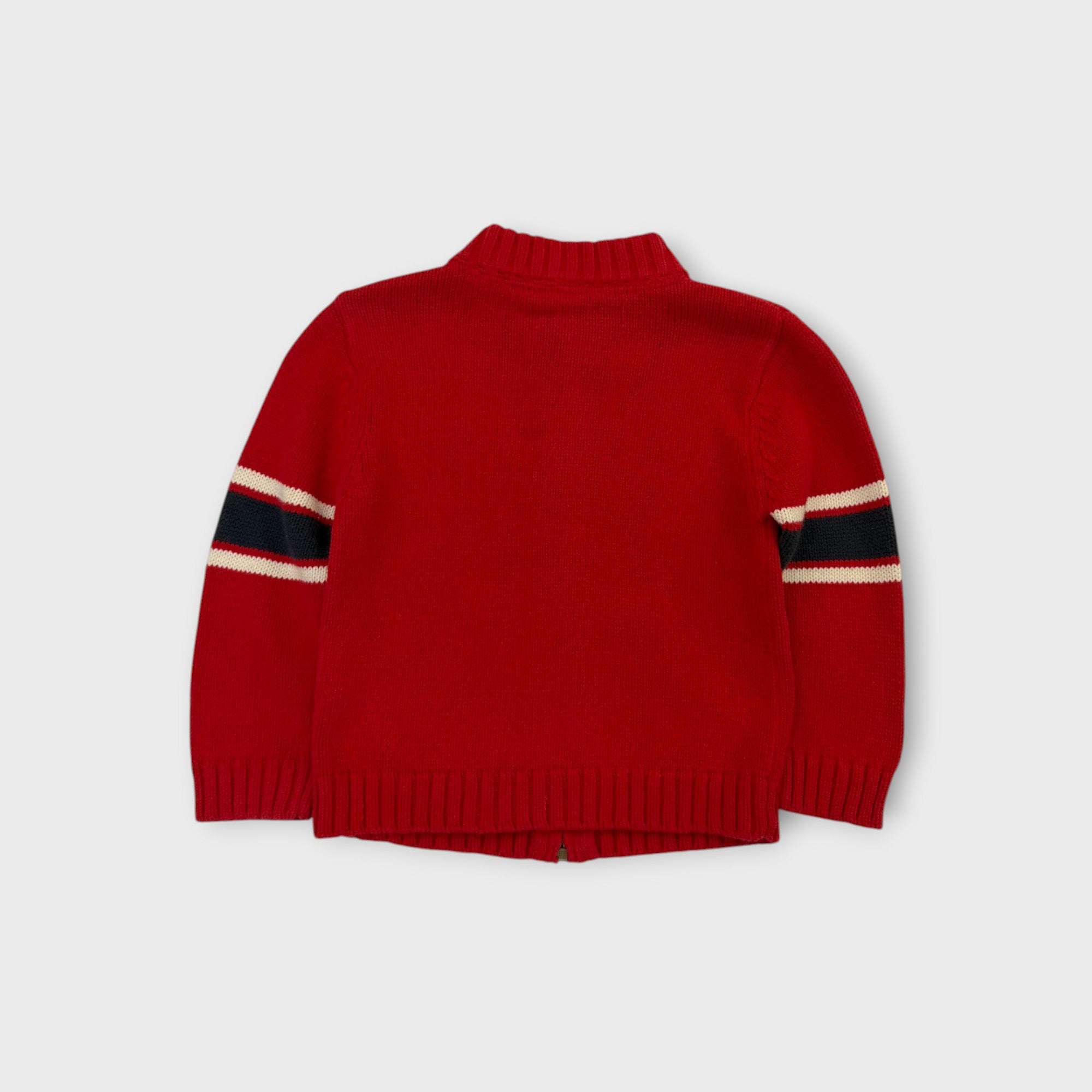 00s Oshkosh Zip Up Knit Cardigan, Size 4