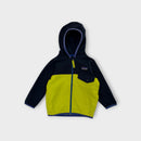 Patagonia Yellow & Navy Fleece Jacket, Size 0
