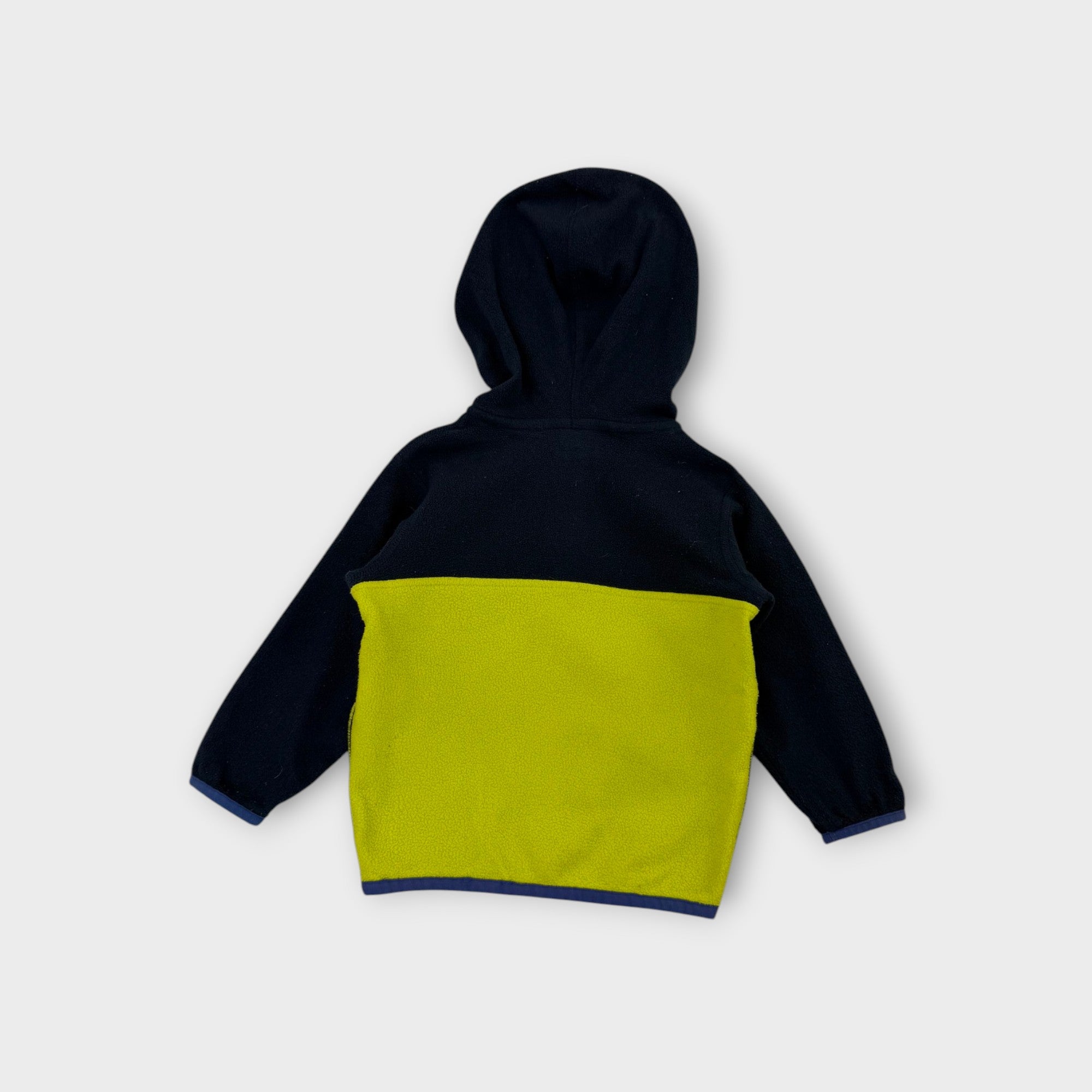 Patagonia Yellow & Navy Fleece Jacket, Size 0