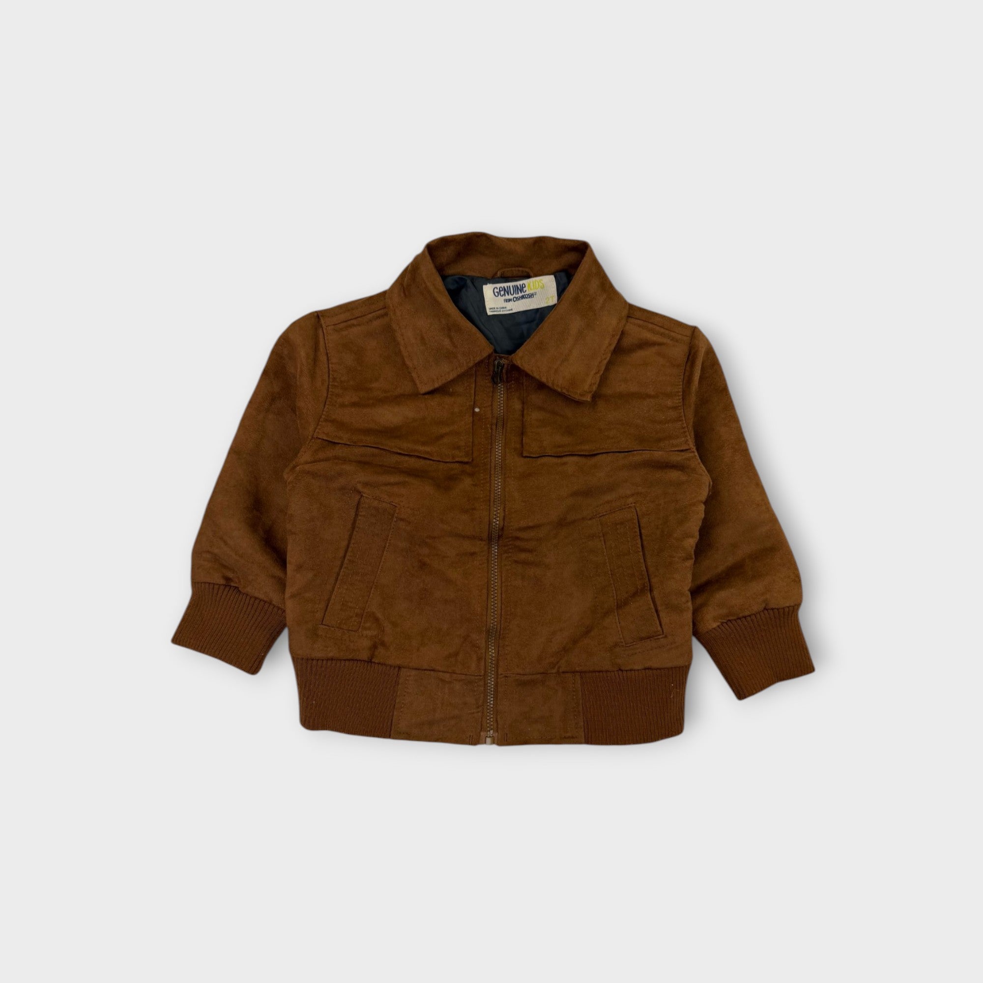 Brown Suede Look Oshkosh Jacket, Size 2