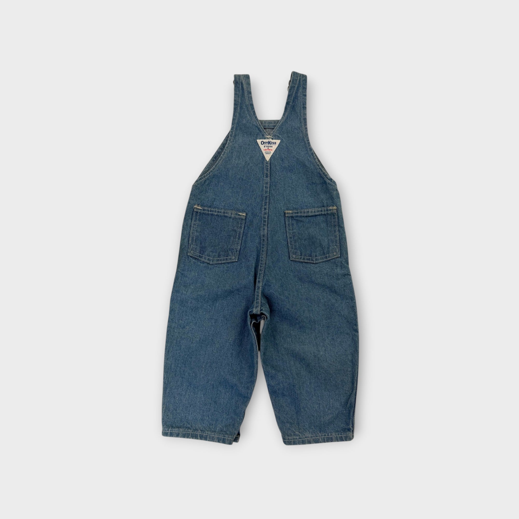 Vintage OshKosh B'Gosh Light Denim Overalls, Size 1