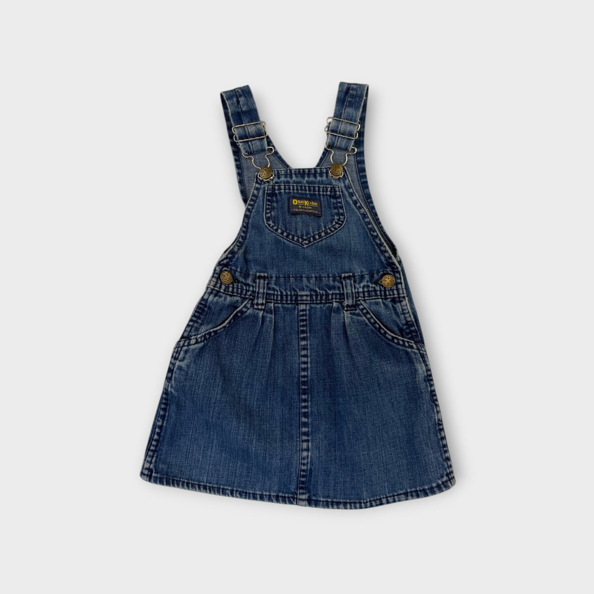 Vintage OshKosh B'Gosh Denim Pinafore, Size 3