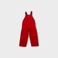 Retro OshKosh B'Gosh Red Corduroy Overalls, Size 4