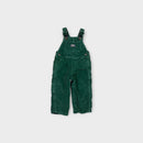 Retro OshKosh B'Gosh Lined Green Corduroy Overalls, Size 00