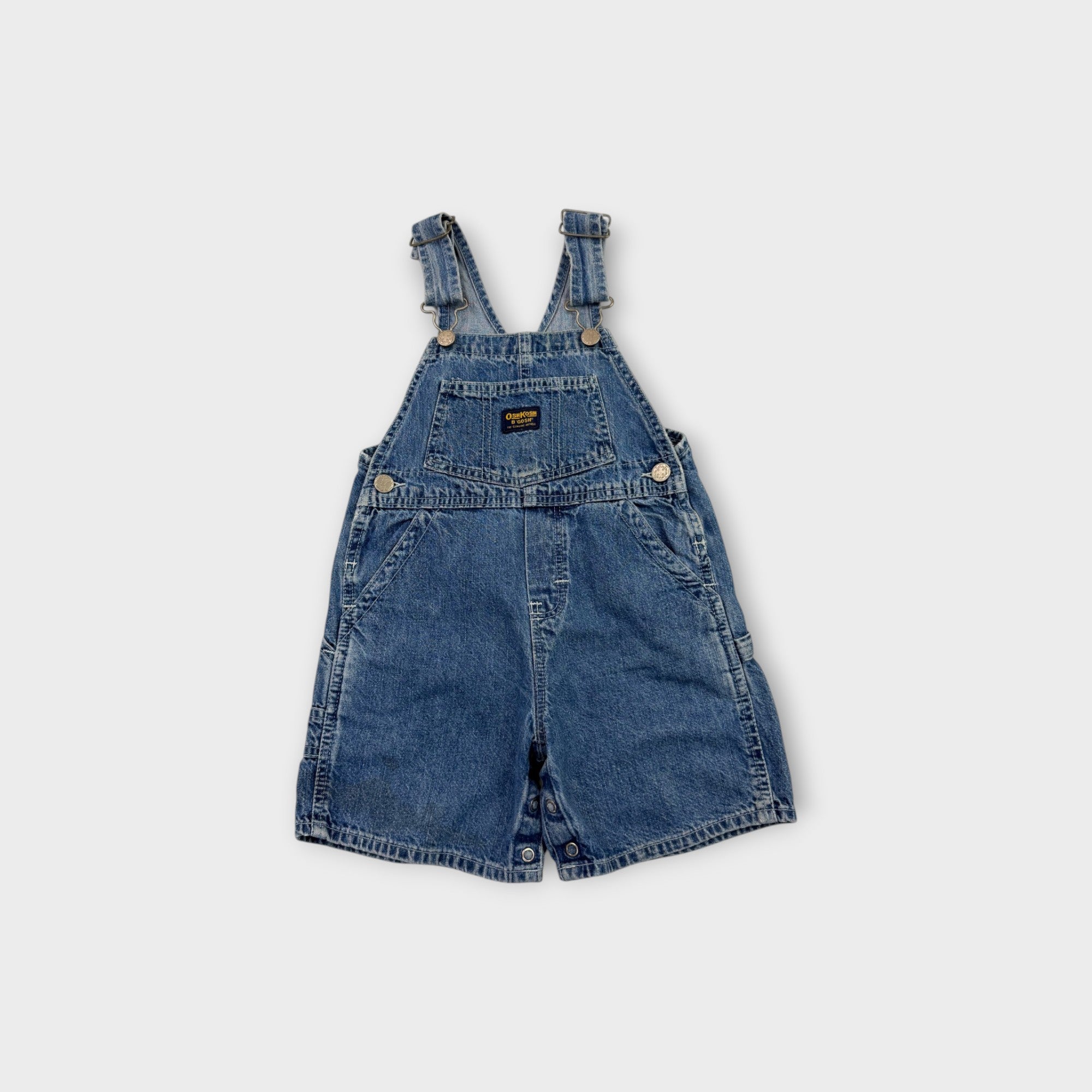 Vintage OshKosh B'Gosh Denim Carpenter Shortalls, Size 3
