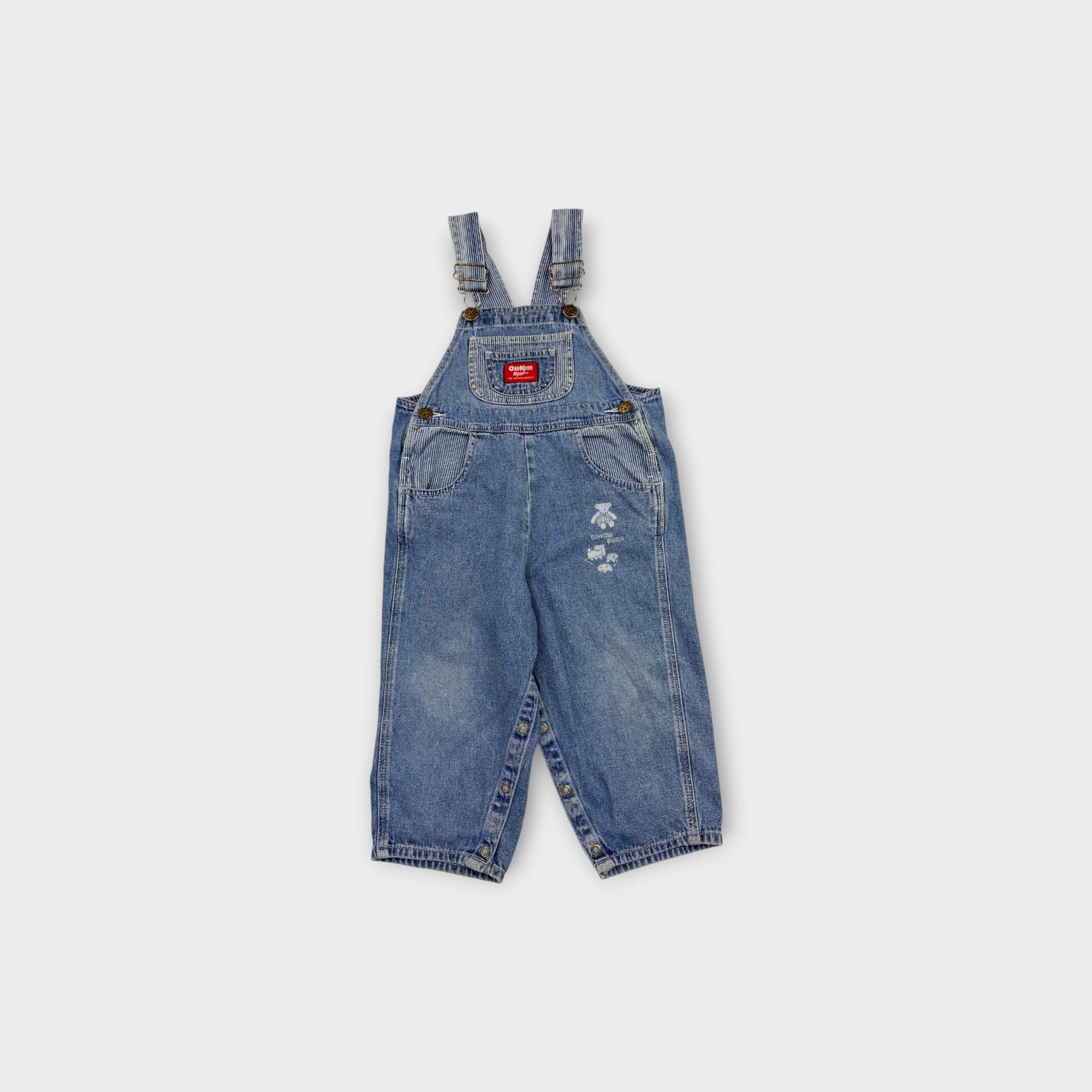 Vintage Oshkosh B'Gosh Hickory Patch Overalls, Size 3