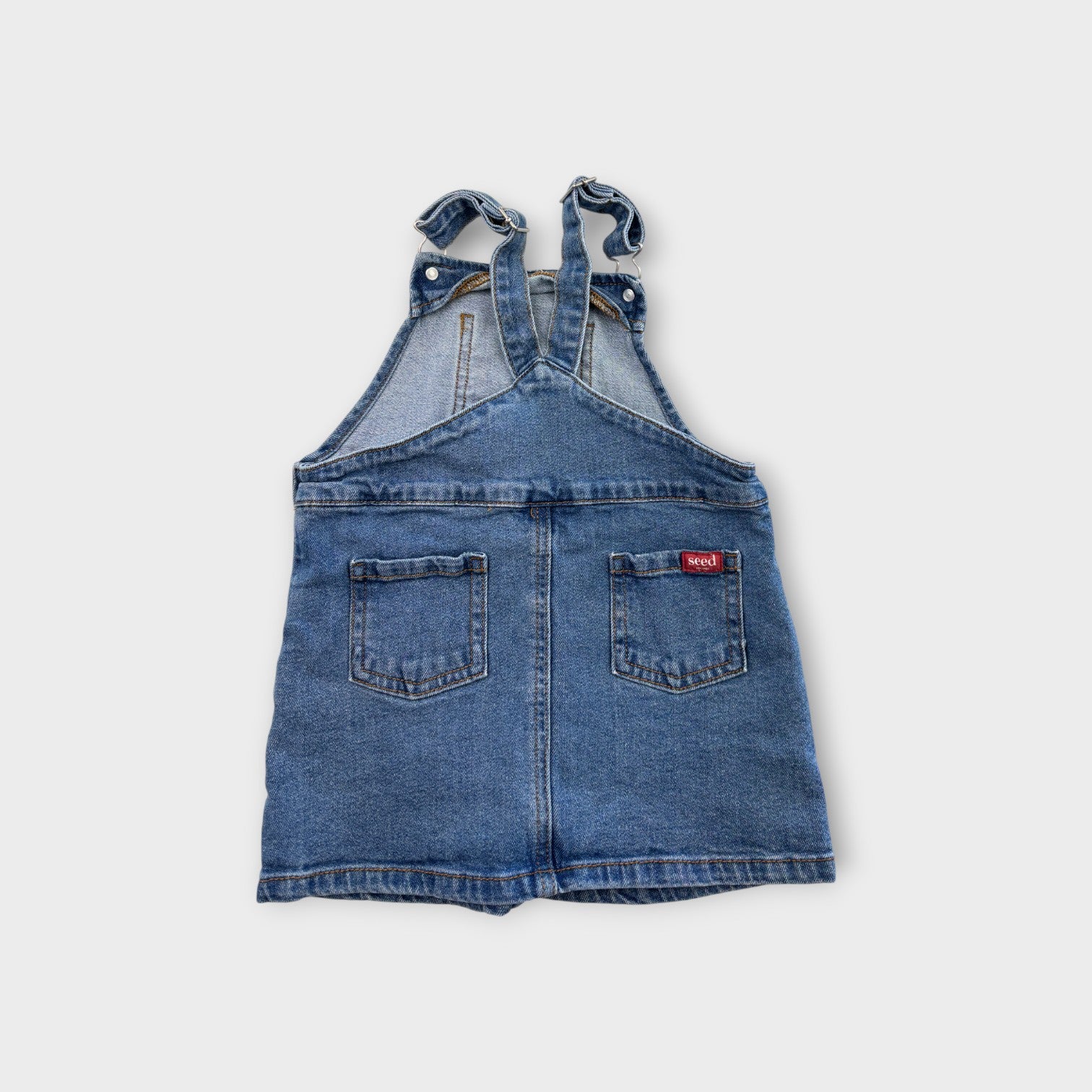 Seed Denim Pinafore, Size 1
