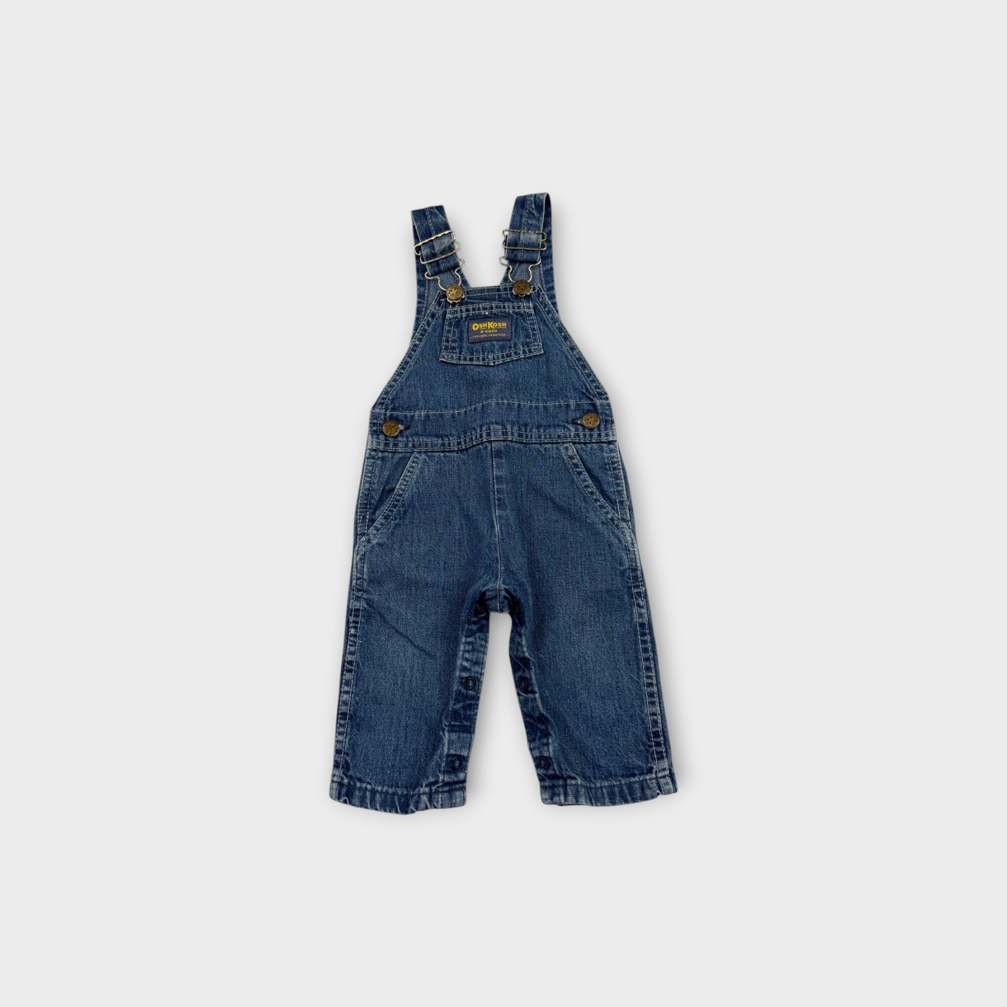 Vintage OshKosh B'Gosh Denim Overalls, Size 0