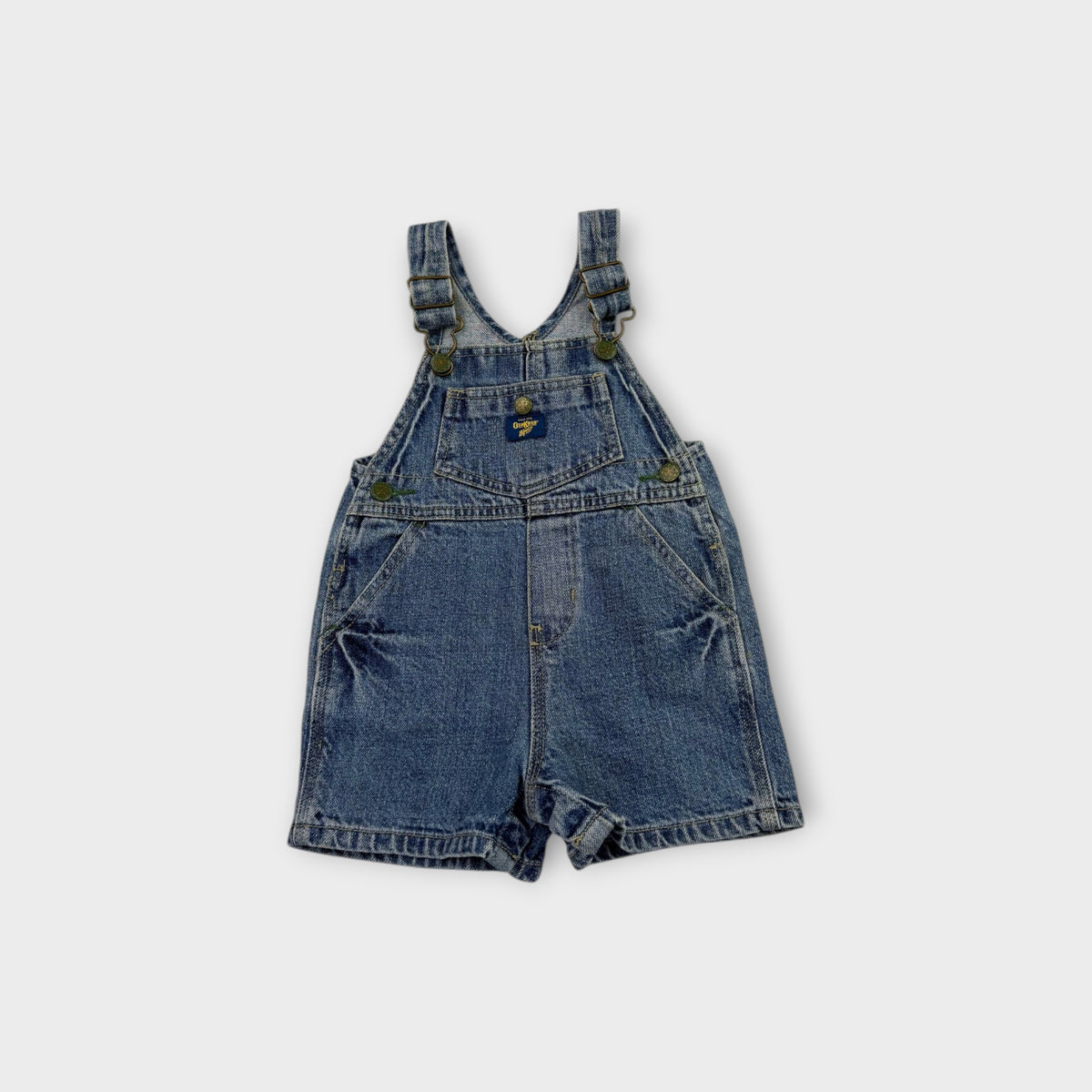 Vintage OshKosh B'Gosh Denim Shortalls, Size 0
