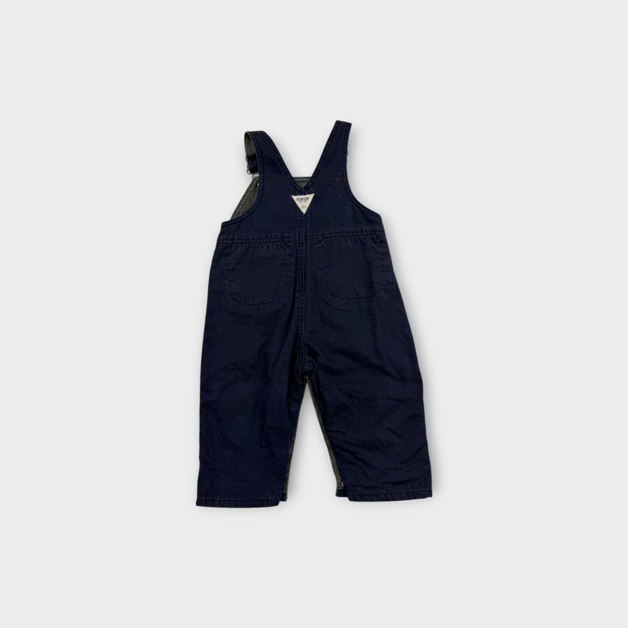 Vintage OshKosh B'Gosh Navy Lined Overalls, Size 0