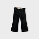 Retro Black Velour Pants, Size 3