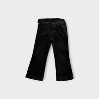 Retro Black Velour Pants, Size 3