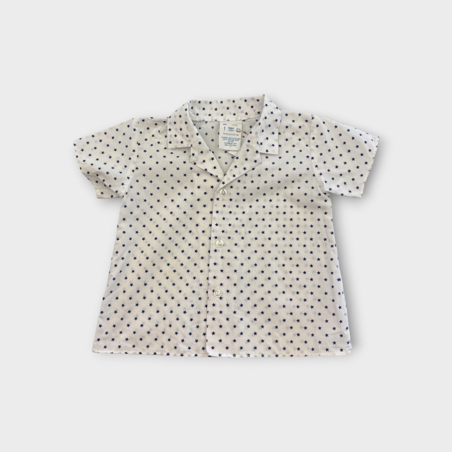 Vintage Star Print Shirt, Size 1