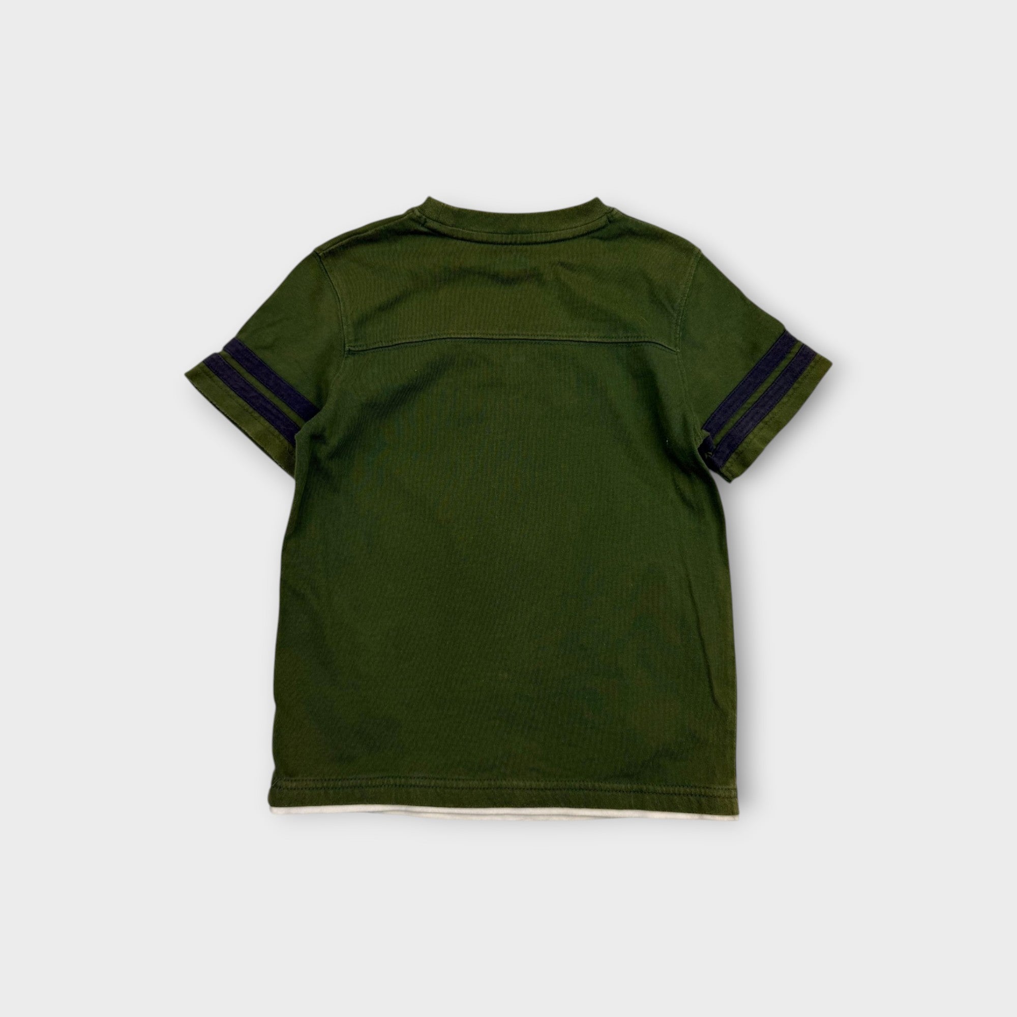 Retro Style Green Football T-Shirt, Size 5
