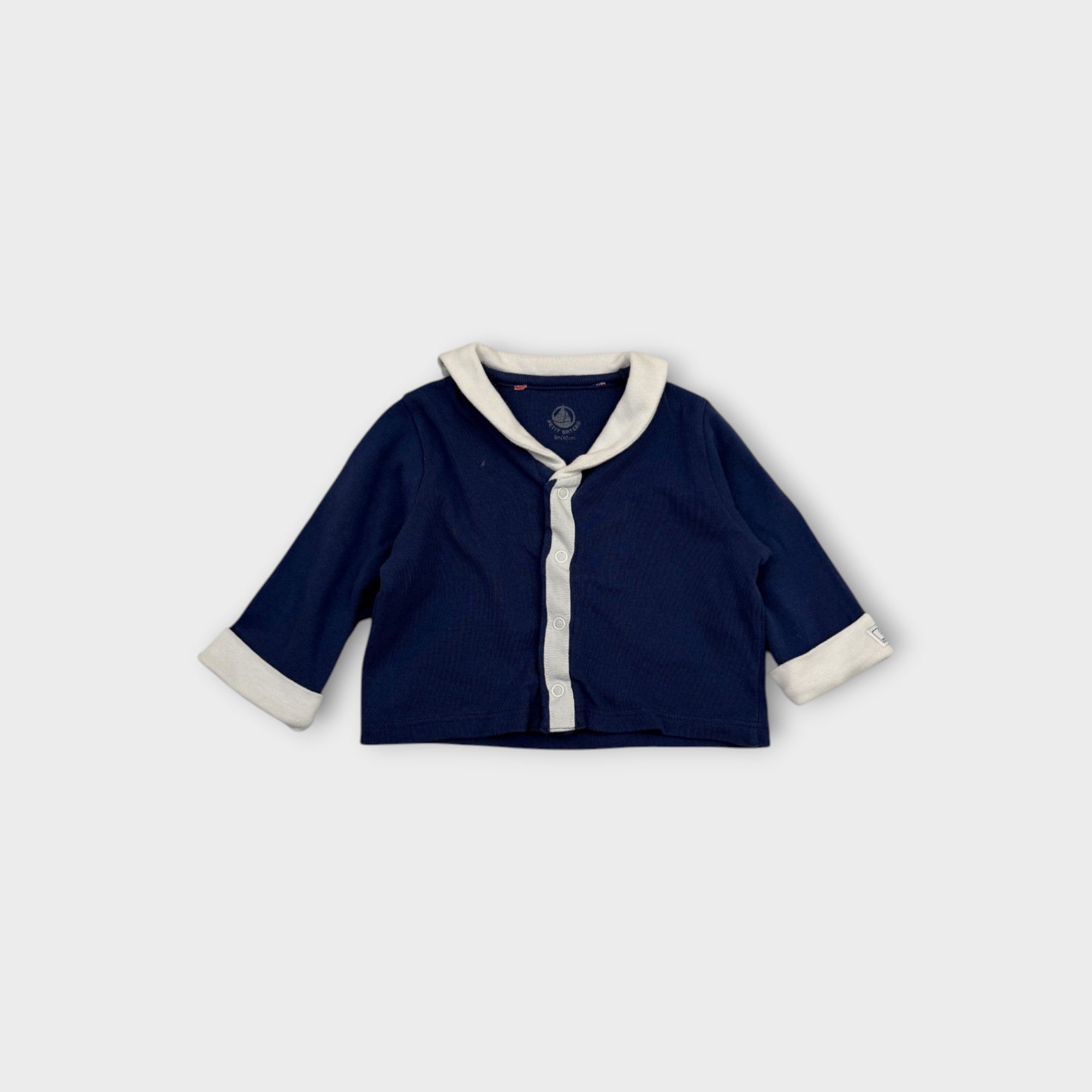 Petit Bateau Sailor Cardigan, Size 000