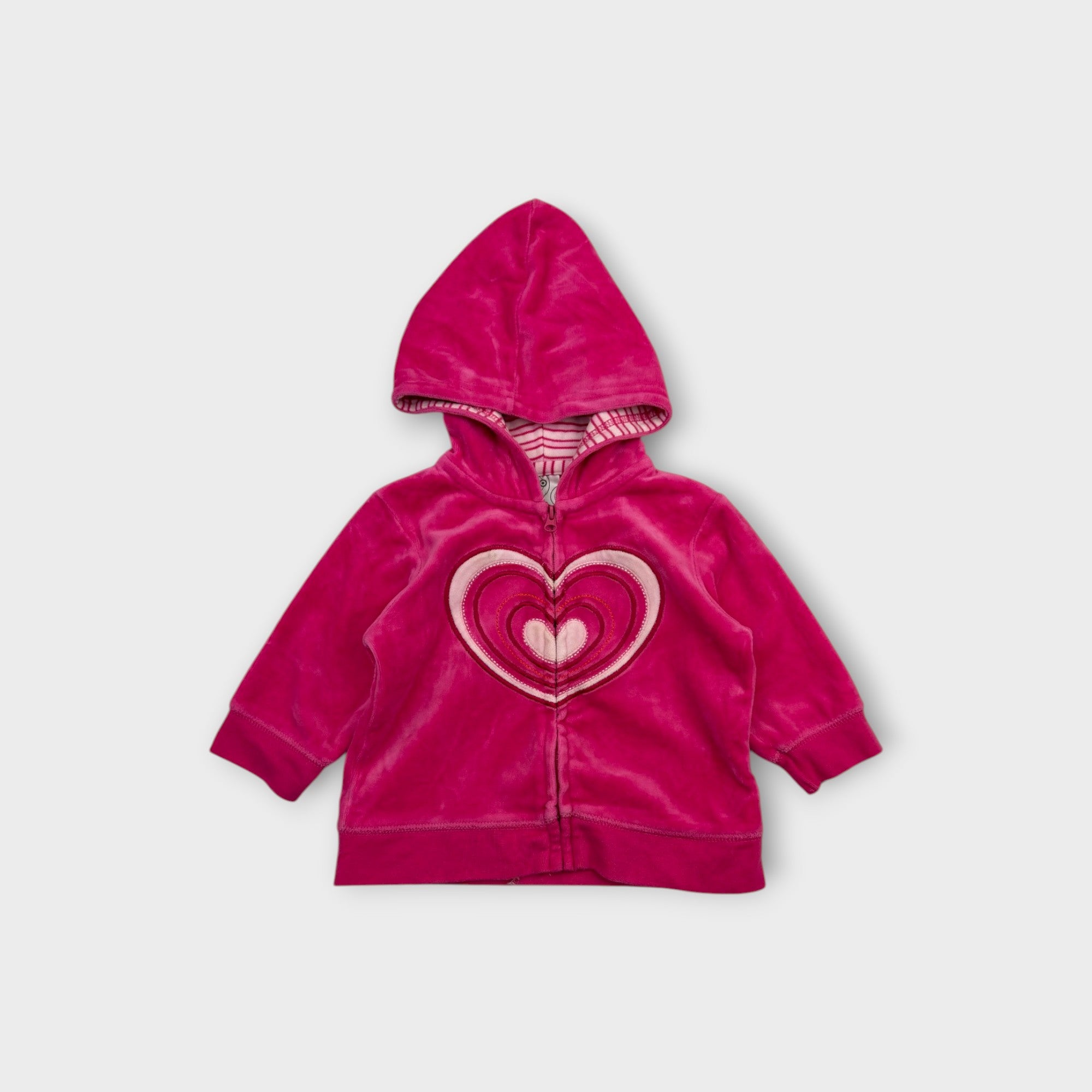 Retro Velour Heart Jacket, Size 0