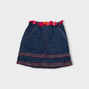 Retro Denim Flower Skirt, Size 5