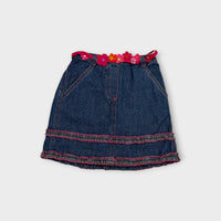 Retro Denim Flower Skirt, Size 5
