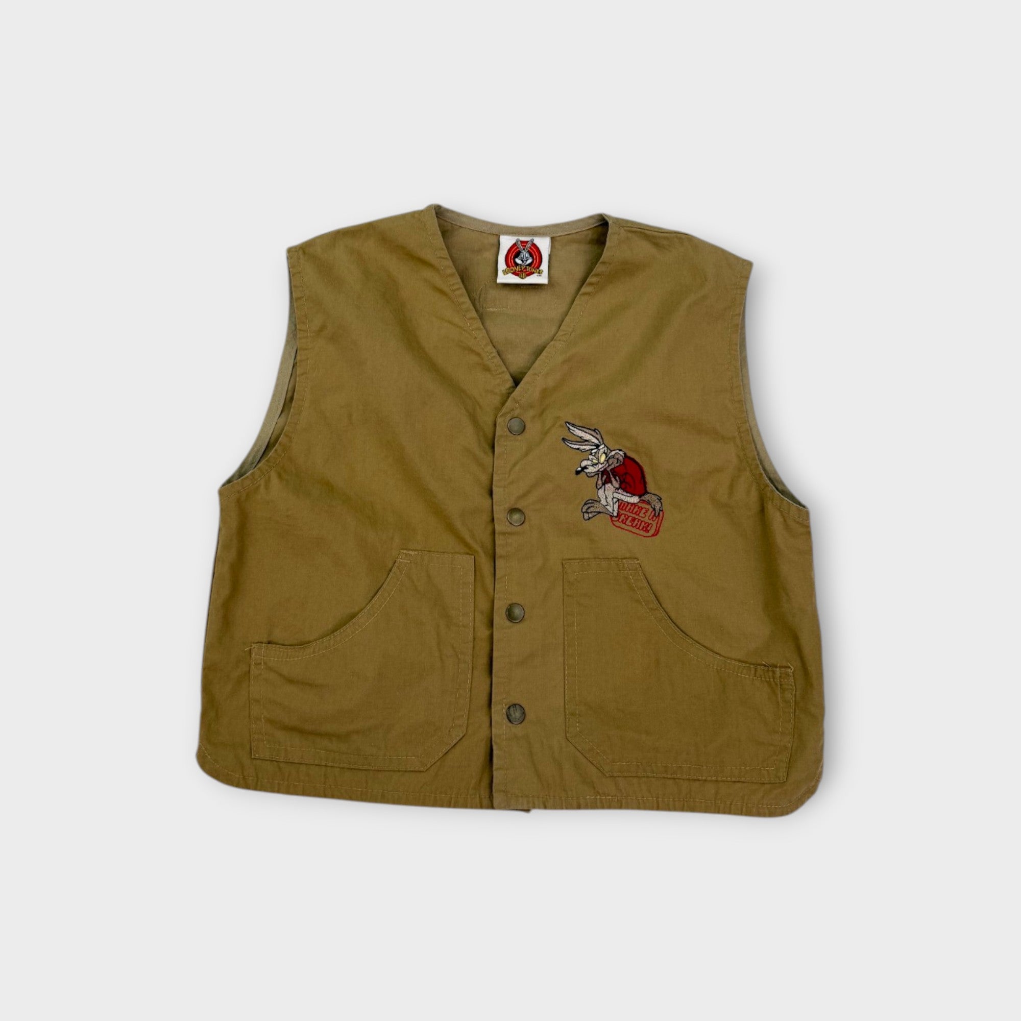 Retro Khaki Looney Tunes Vest, Size 4