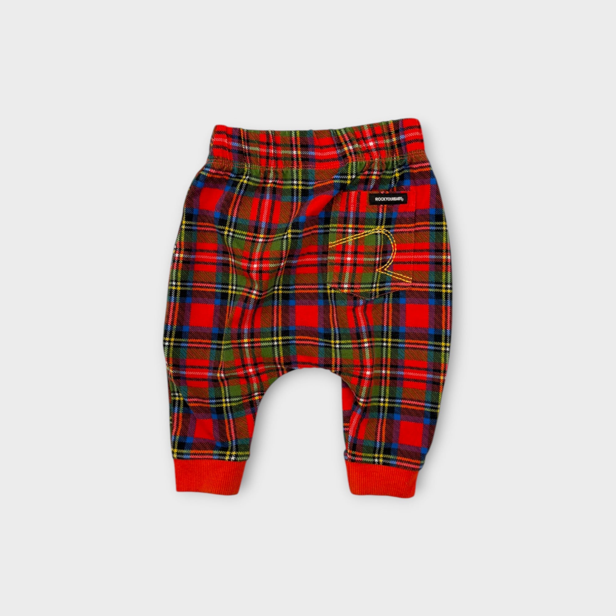 Rock Your Baby Tartan Print Pants, Size 00