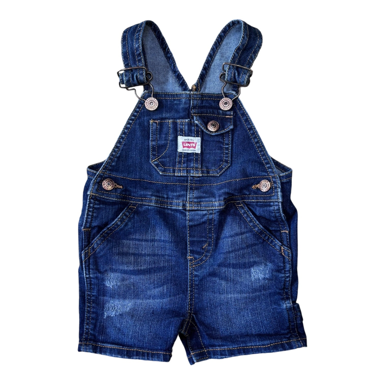 Levi's Indigo Denim Shortalls, Size 00