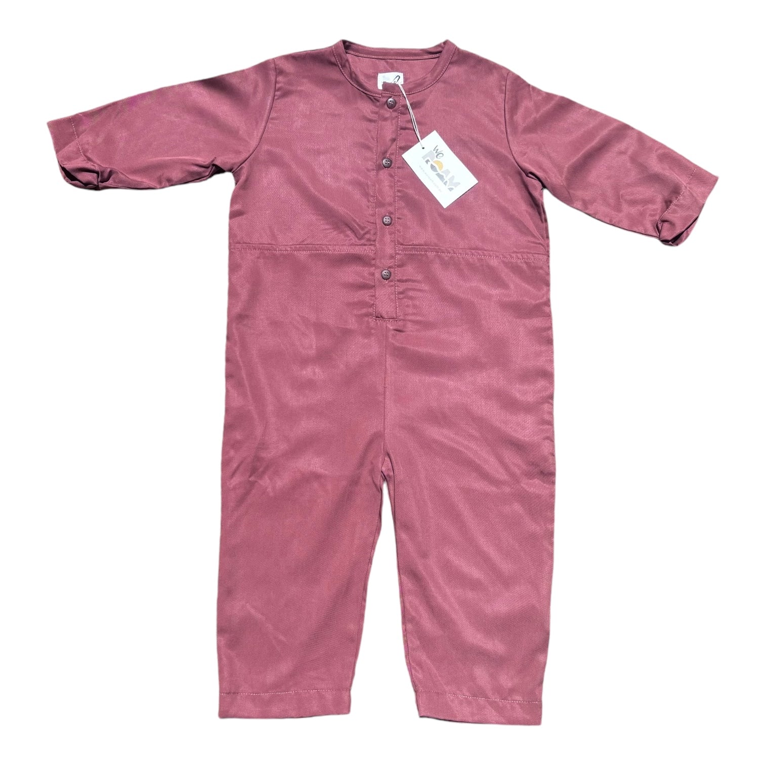 We Roam Rust Long Sleeve Jumpsuit, Size 3