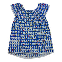 Oobi Blue Spot Print Dress, Size 2-3