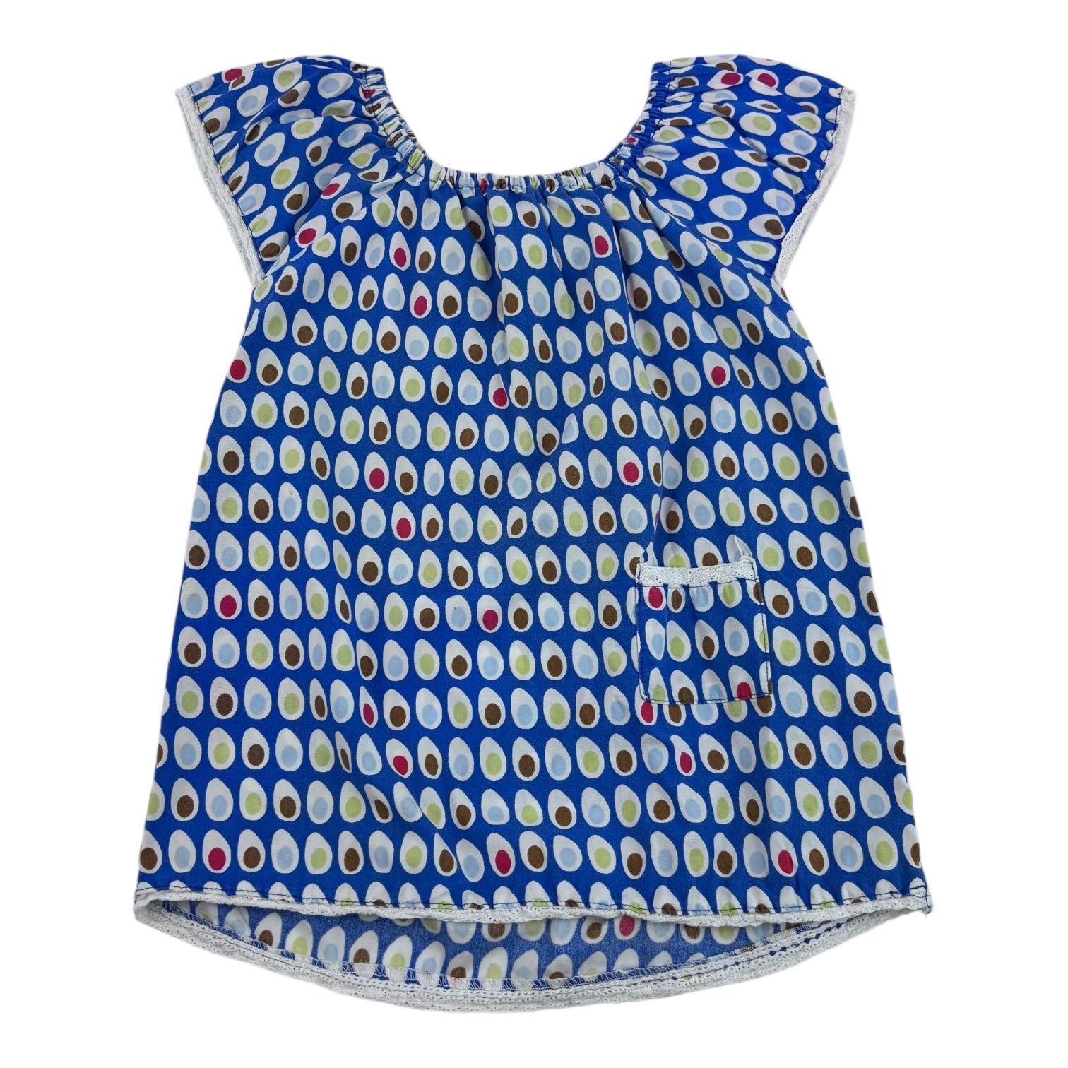 Oobi Blue Spot Print Dress, Size 2-3